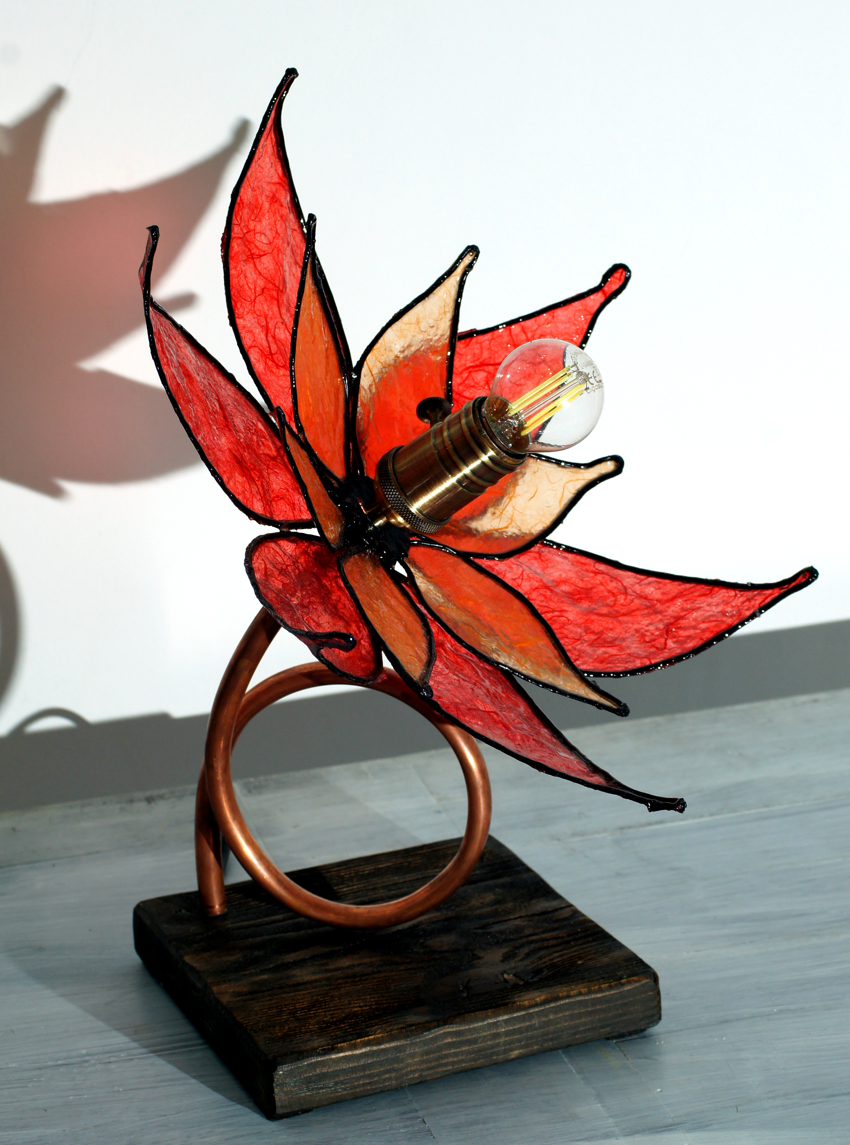 Orange table lamp