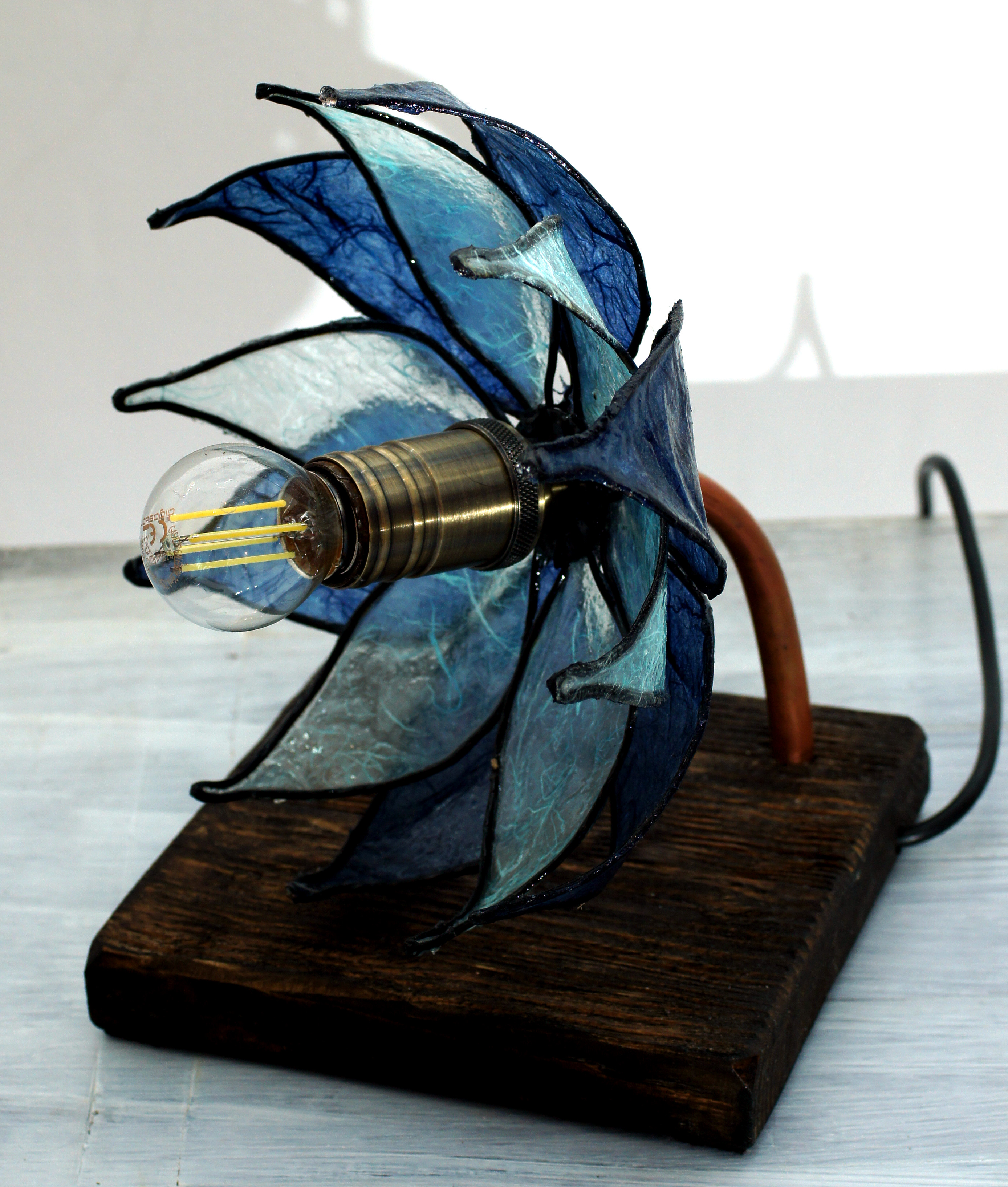 Blue table lamp