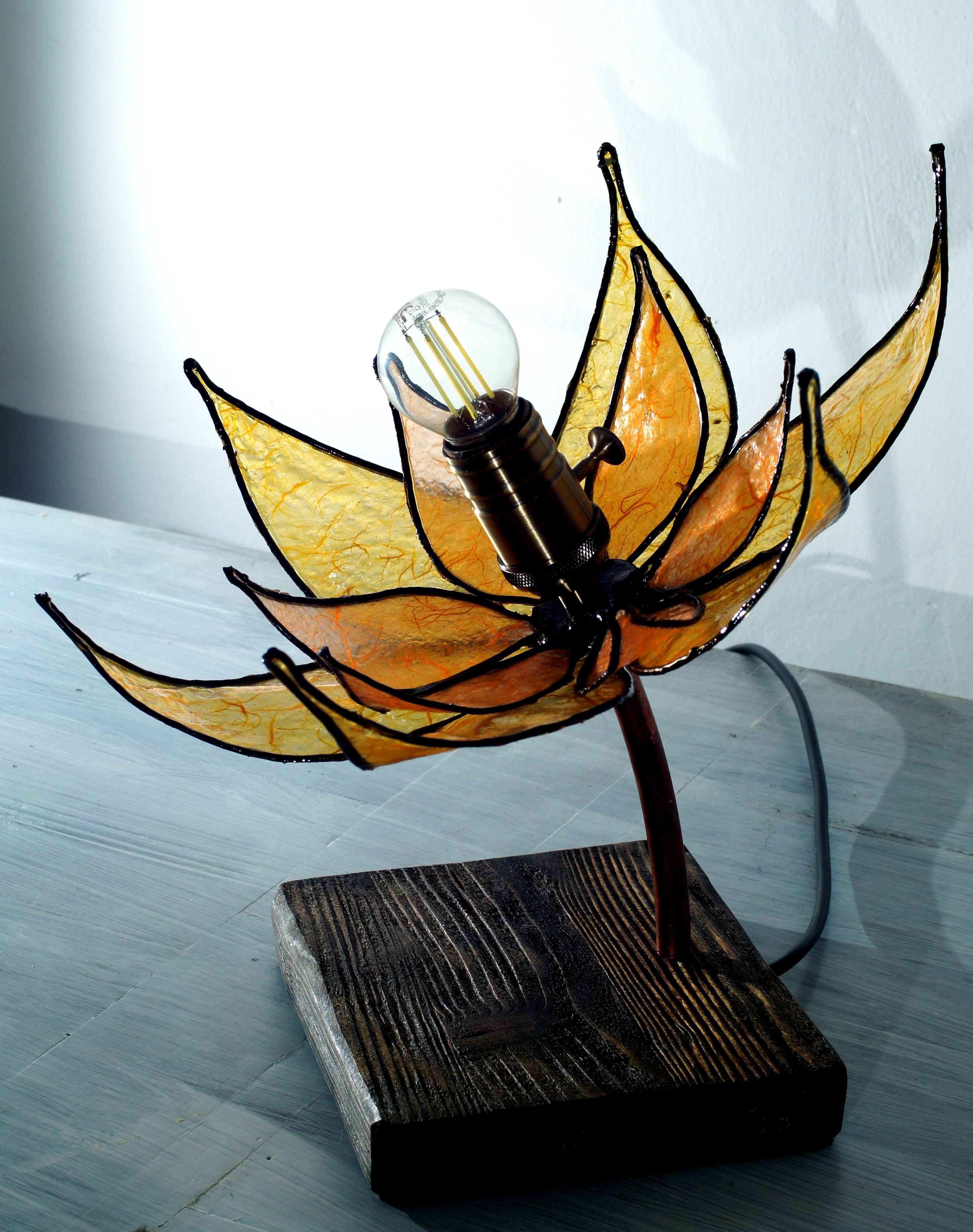 Yellow table lamp